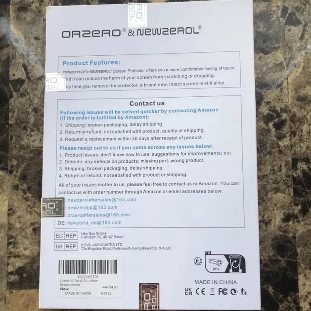 Orzero Newzerol Premium Tempered Glass Professional Screen Protector 2 Pack